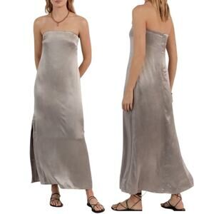 DISSH | Dresses | Dissh Mia Pewter Strapless Satin Maxi Dress Us 8 | Poshmark DISSH | Dresses | Dissh Mia Pewter Strapless Satin Maxi Dress Us 8 | Poshmark